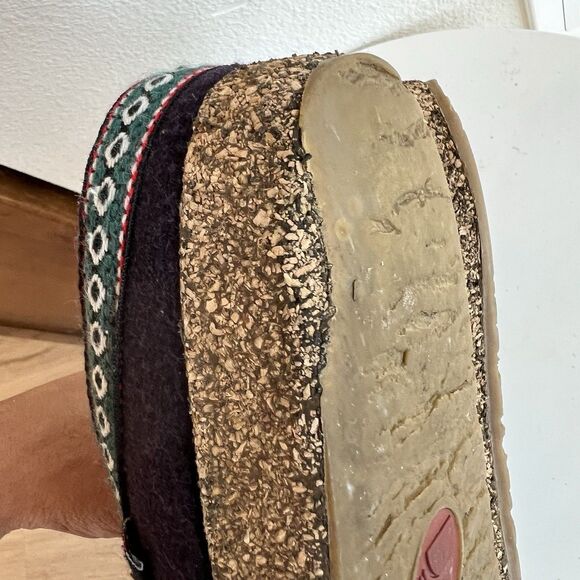 Haflinger Wool Cork Grizzly Clog Women’s 39 Purple Slipper Comfort - Picture 7 of 9